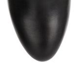 Black shark-lock ankle boot