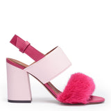 Paris pink mink sandals
