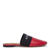 Bedford flat dark red mules