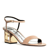 Beige Leather Triangle Sandal