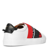 Webbing white and red sneakers