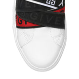 Webbing white and red sneakers