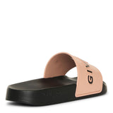 Pink rubber slide sandals