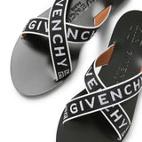 4G crossed leather sandals