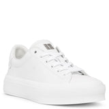 City court white leather sneakers