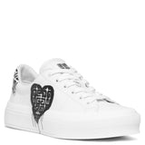 City court printed leather sneakers