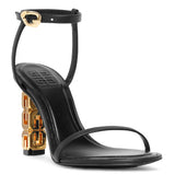 G Cube 85 black leather sandals