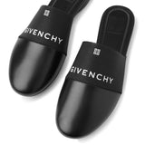 Bedford 4G black flat mules