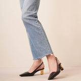 G Cube 50 black slingback pumps