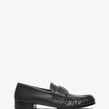 4G black leather loafers