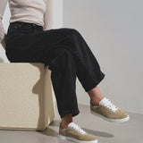 Town low-top beige suede sneakers
