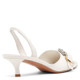 Voyou white slingbacks