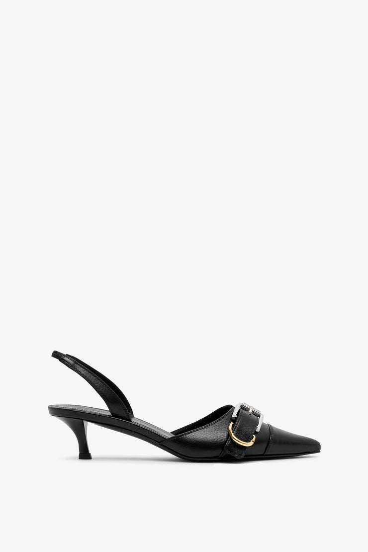 Voyou black slingbacks