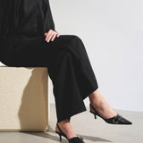 Voyou black slingbacks