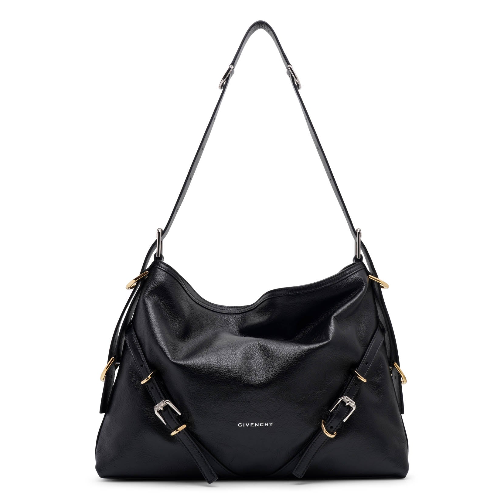 Shop Givenchy Voyou Medium Black Shoulder Bag