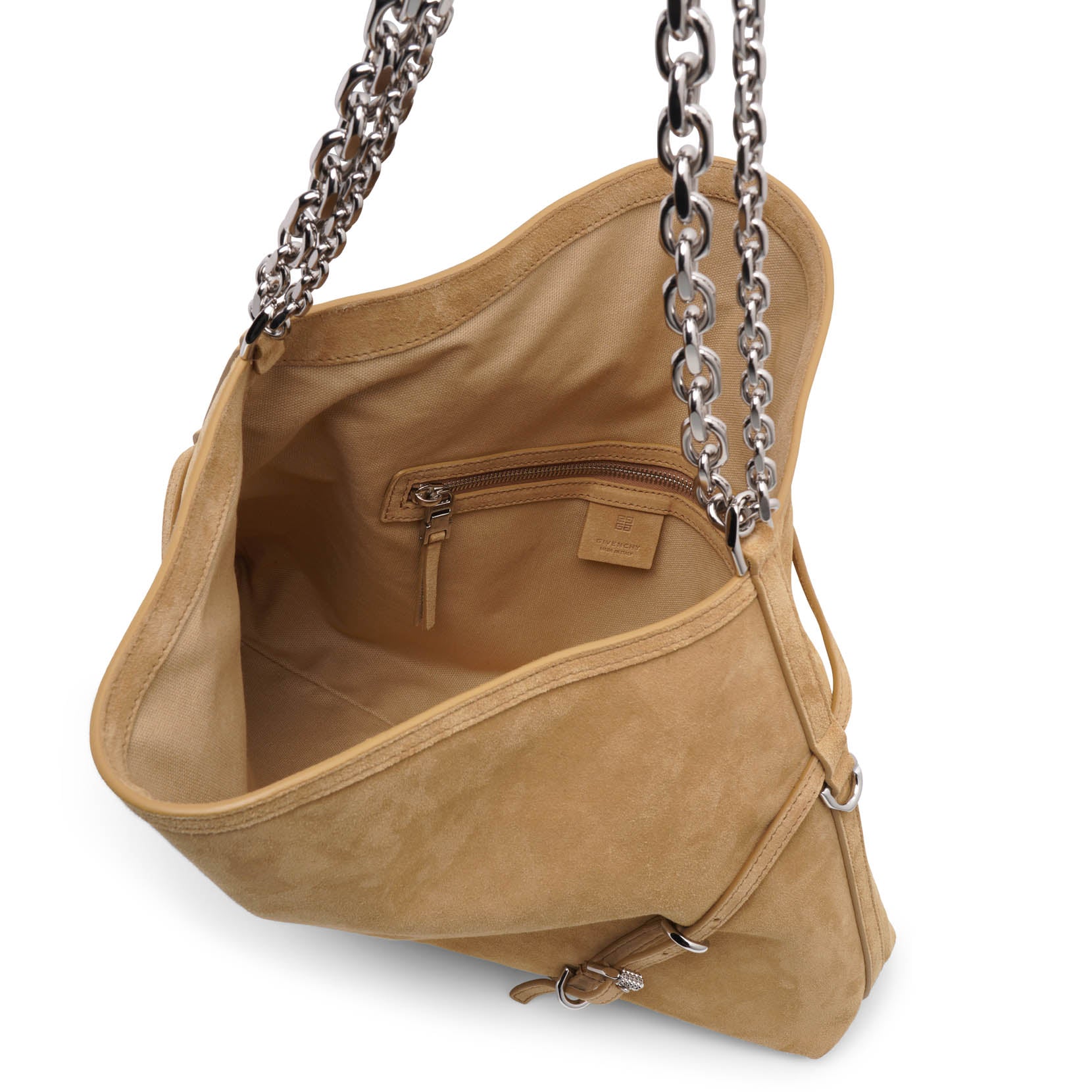 Shop Givenchy Voyou Medium Beige Chain Bag