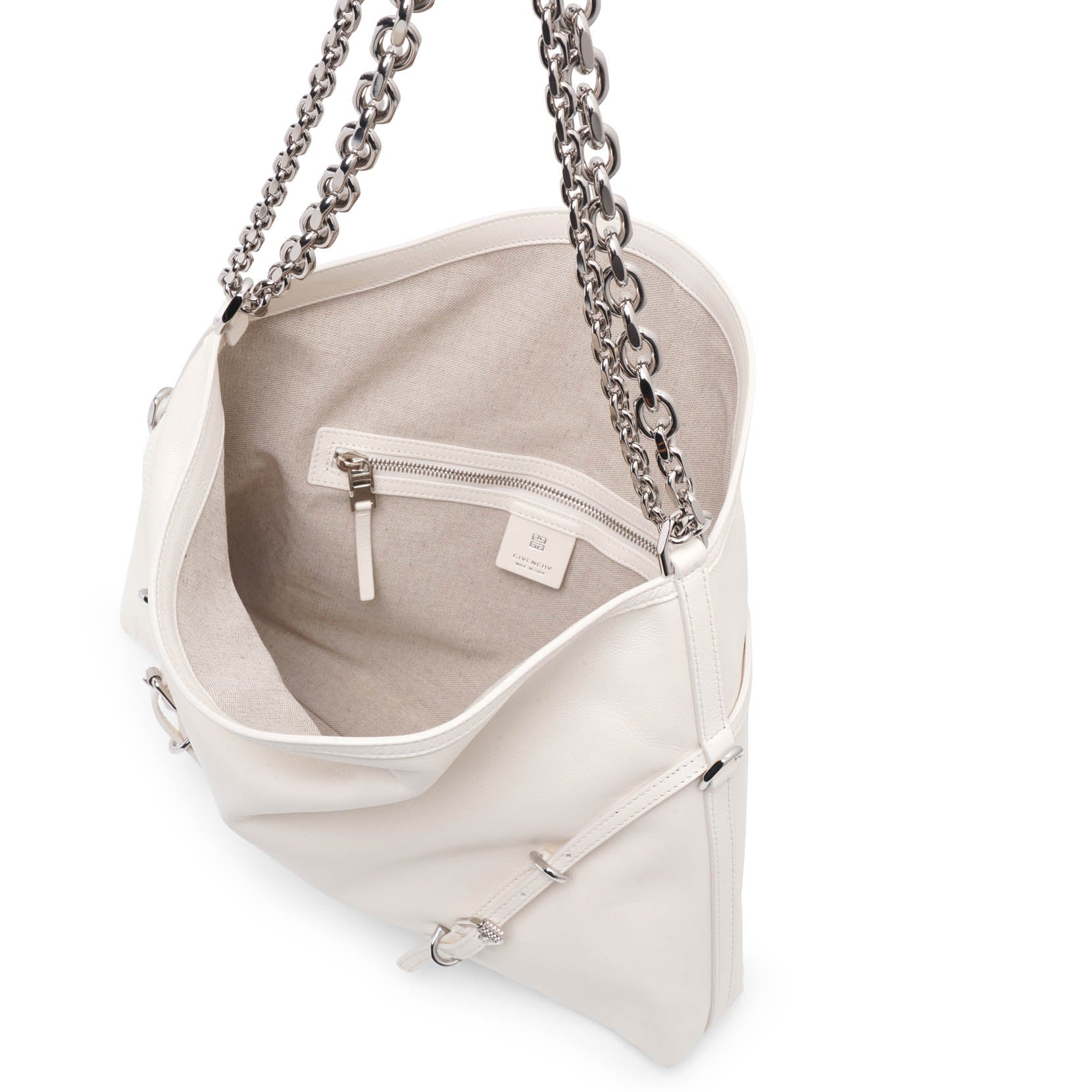 Shop Givenchy Voyou Medium White Chain Bag