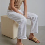 4G liquid raffia flat mules