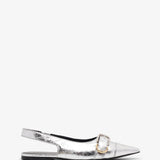 Voyou silver slingback flats