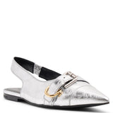 Voyou silver slingback flats