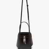 Shark lock black bucket bag