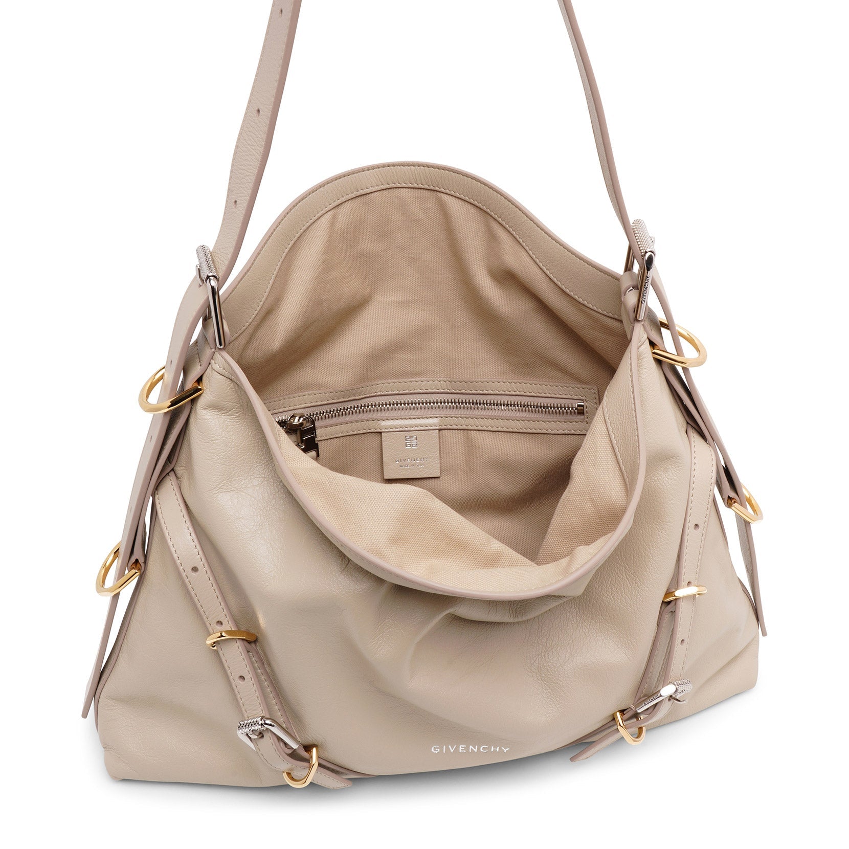 Shop Givenchy Voyou Beige Shoulder Bag