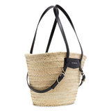 Plage Voyou raffia medium black bag