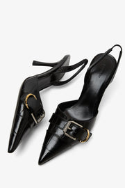 Voyou black slingback pumps