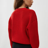 Cropped 4G sweater in waffle wool