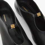 4G liquid black ballerinas