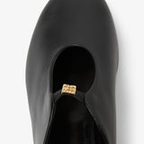 4G liquid black ballerinas