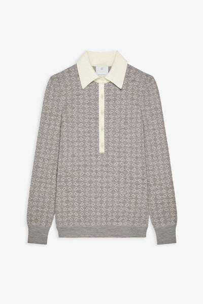 Monogram polo sweater