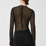 Monogram stretch bodysuit