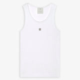 White logo tank top
