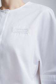 Short white cotton sleeves shirt
