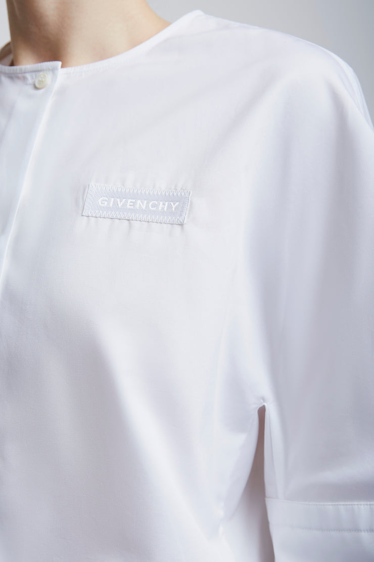 Short white cotton sleeves shirt