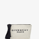 Givenchy small logo beige pouch