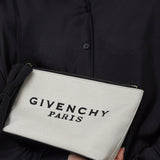 Givenchy small logo beige pouch