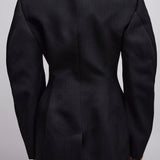 Black wool cocoon jacket