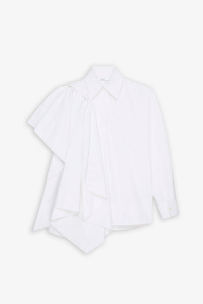 Bow white cotton shirt