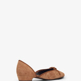 24/7 brown suede ballerina flats