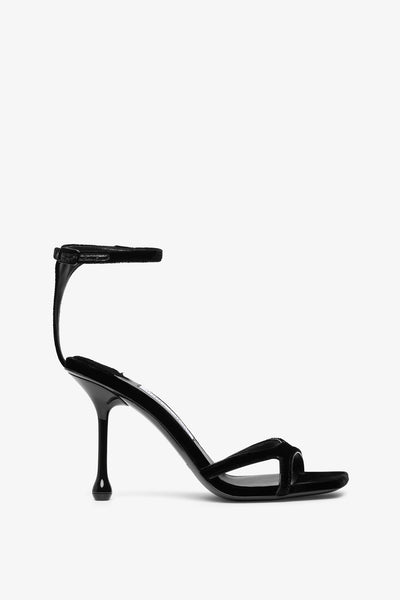 Ixia 95 black velvet sandals