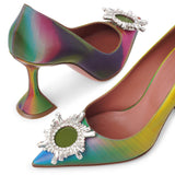 Begum crystal embellished leather pumps