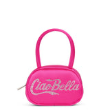 Bella pink satin mini tote