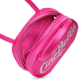 Bella pink satin mini tote