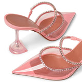 Gilda pink pvc mules