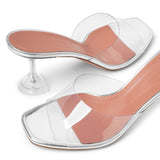 Lupita 70 transparent pvc mules