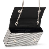 Superamini Paloma black crystal clutch