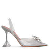 Rosie sling embellished grey pvc pumps