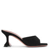 Lupita 70 black suede mule sandals